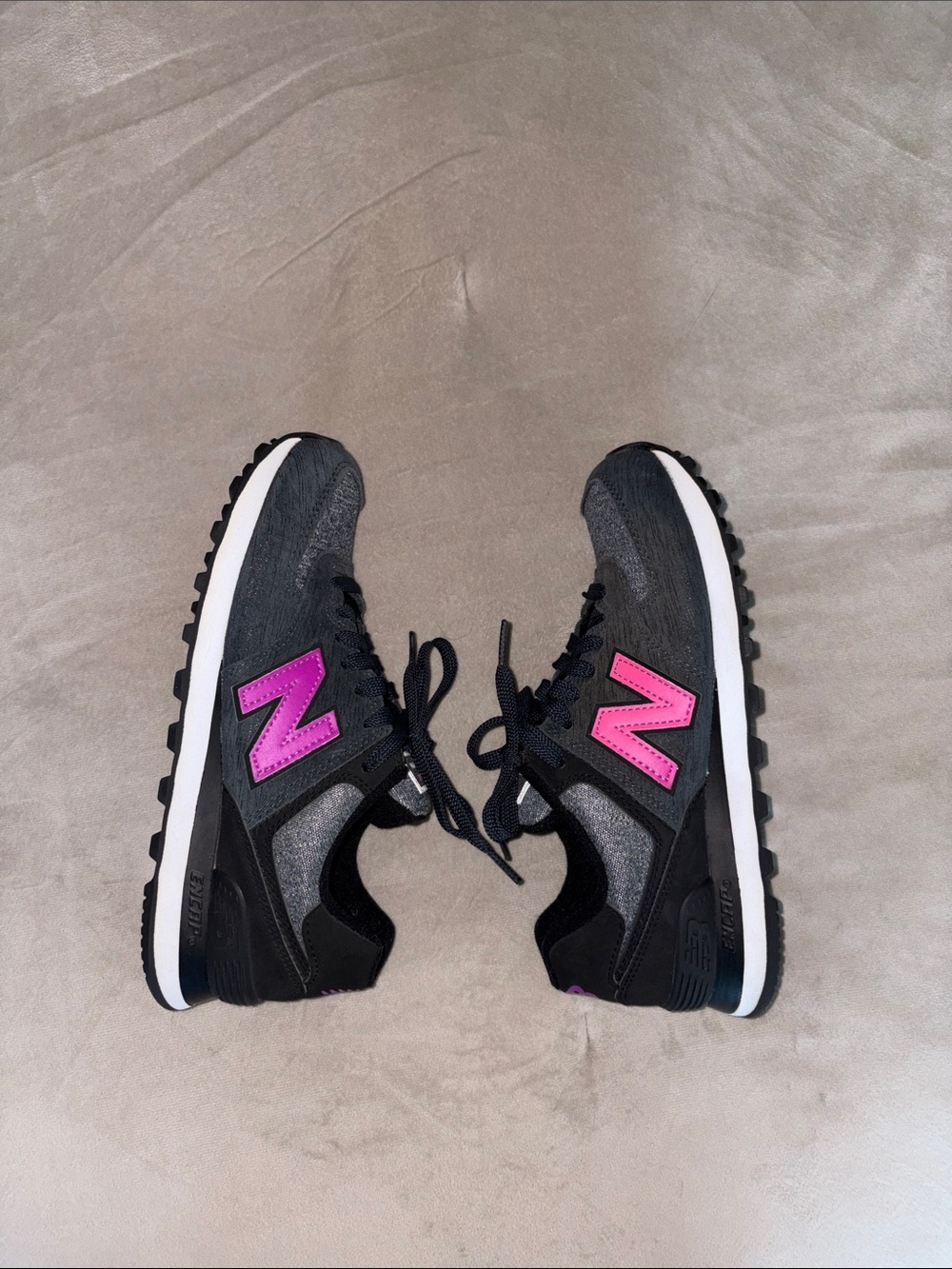 New Balance Black & Pink Trail-Style Sneakers. New balance 574